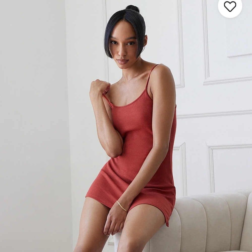 Savage X Fenty Rib Essentials Slip in Chili Red (Small)